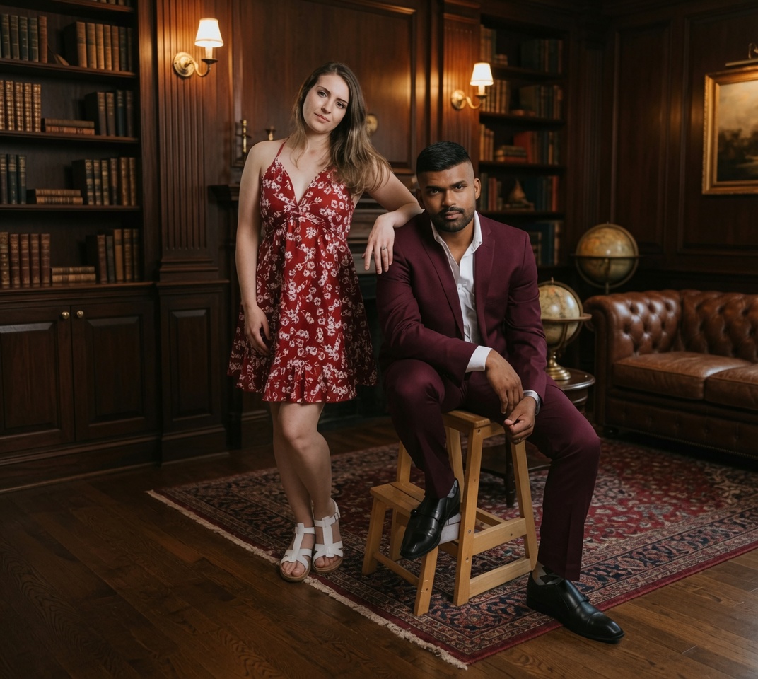 Adam Deo with his wife
