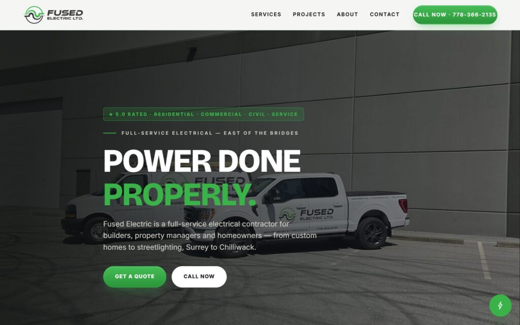 Fused Electric website